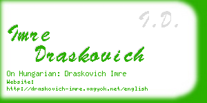 imre draskovich business card